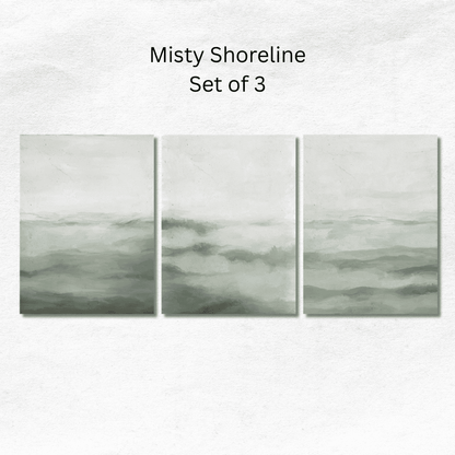 Misty Shoreline - Set of 3