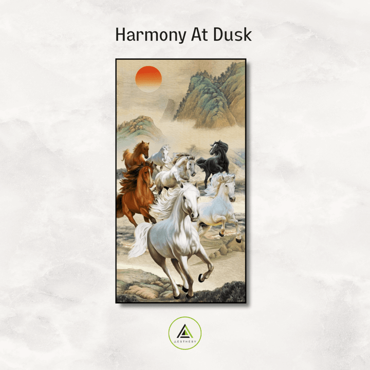 Harmony at Dusk - Seven Horses Artwork