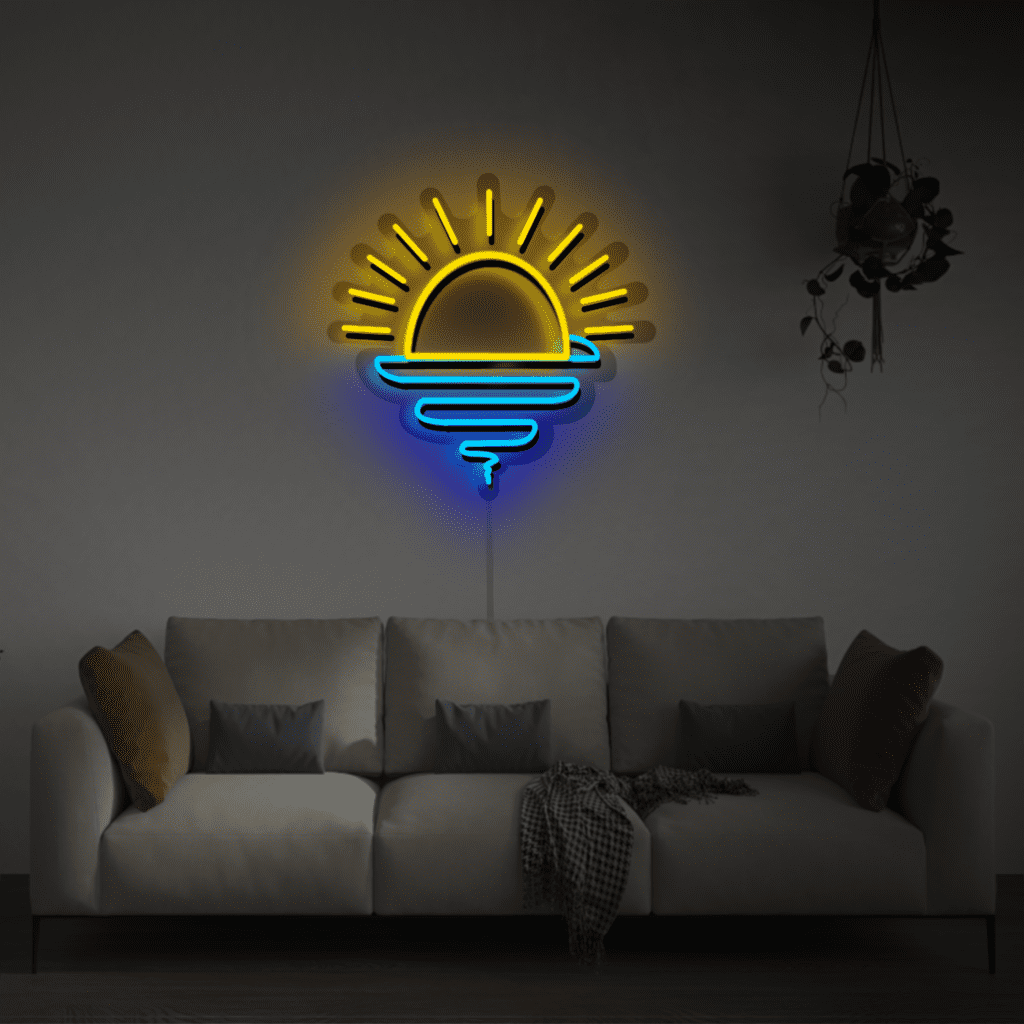 Golden Horizon Neon Sign