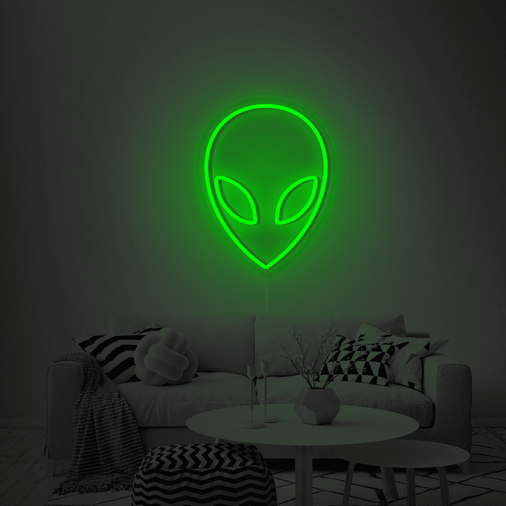 Alien Face Neon Sign