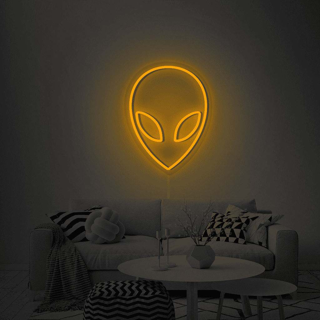 Alien Face Neon Sign