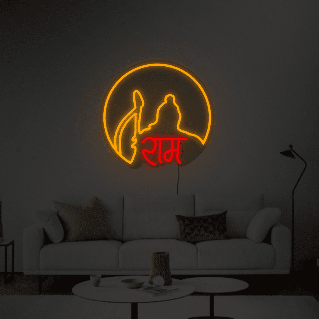 Shri Ram Aura Neon Sign