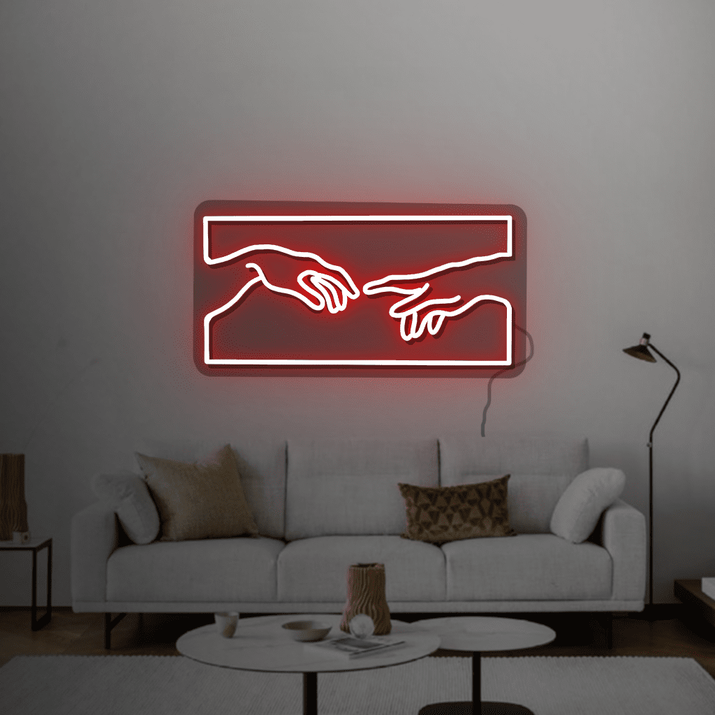 Hands Neon Sign