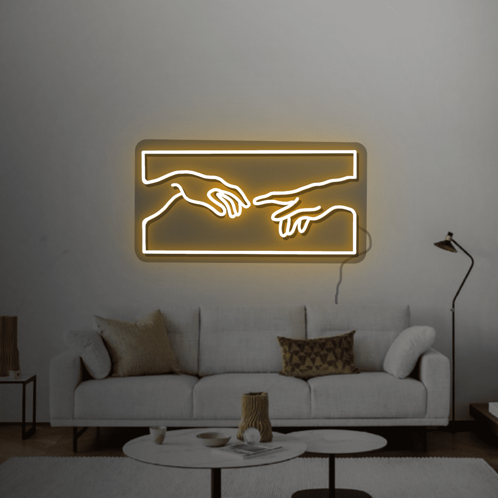 Hands Neon Sign
