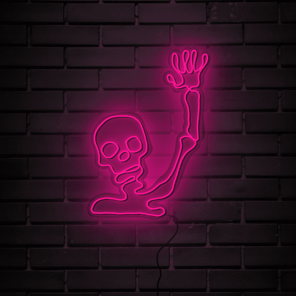 Hi Skeleton Neon Sign