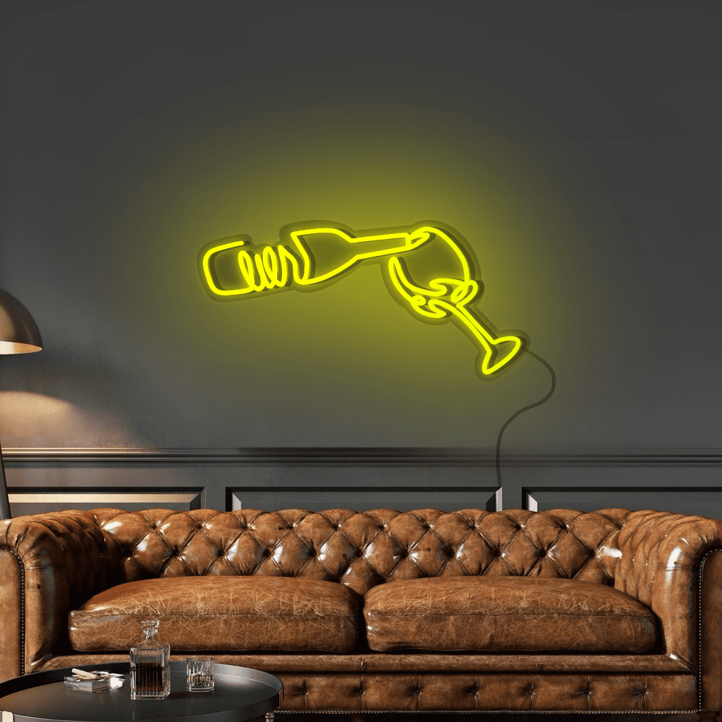 Pour Some Wine Neon Sign