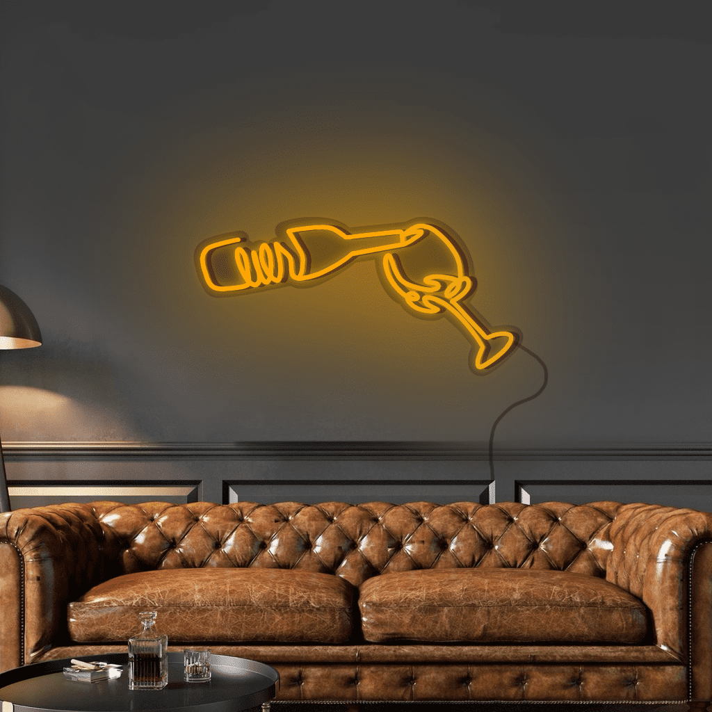 Pour Some Wine Neon Sign