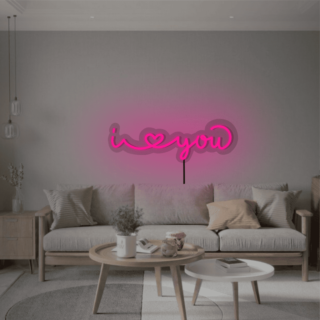 Wall Paintings For Living Room, Neon Pop Wall Art