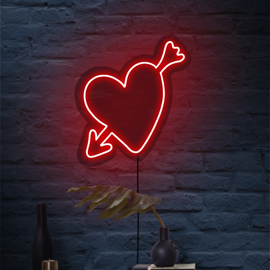 Heart with Arrow Neon Sign