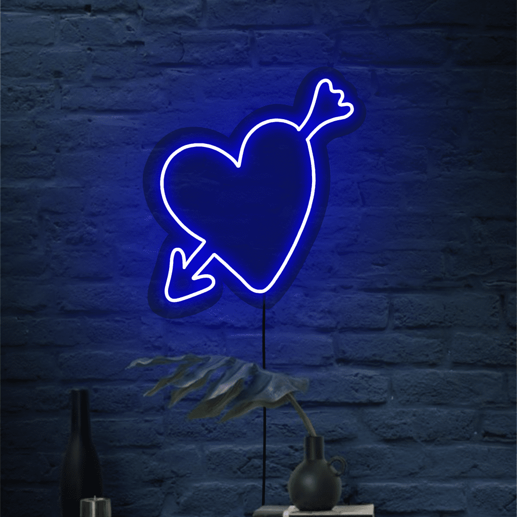 Heart with Arrow Neon Sign