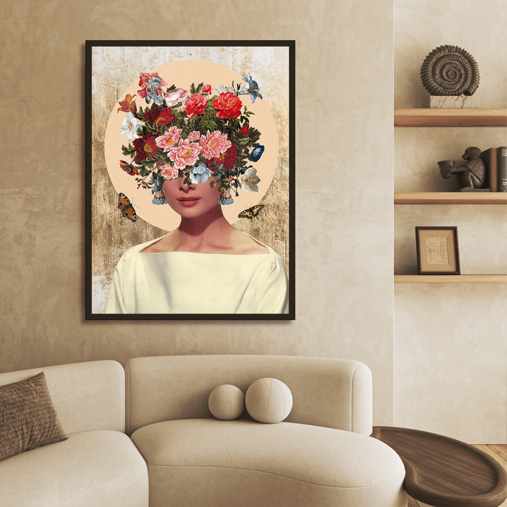 Shop Floral Eclipse Canvas Wall Art: Unique Wall Art for Home – Aesthesy