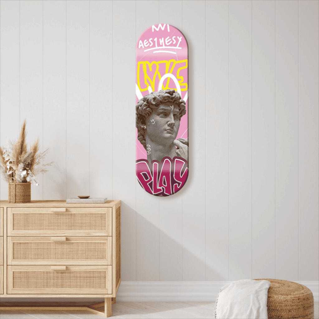 David of Michelangelo - Love and Play Skateboard Deck