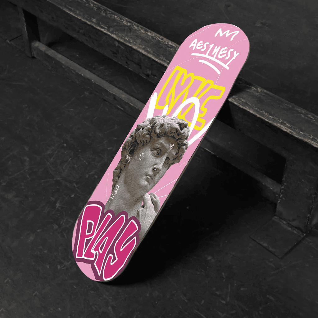 David of Michelangelo - Love and Play Skateboard Deck