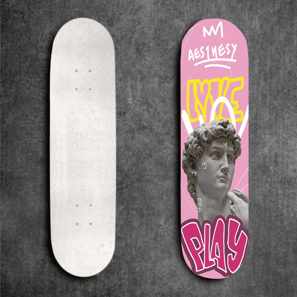 David of Michelangelo - Love and Play Skateboard Deck