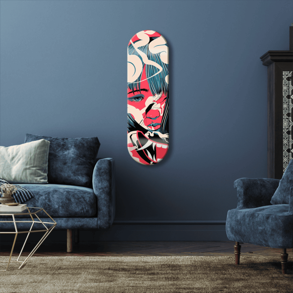 Hannya Mask Skateboard Deck