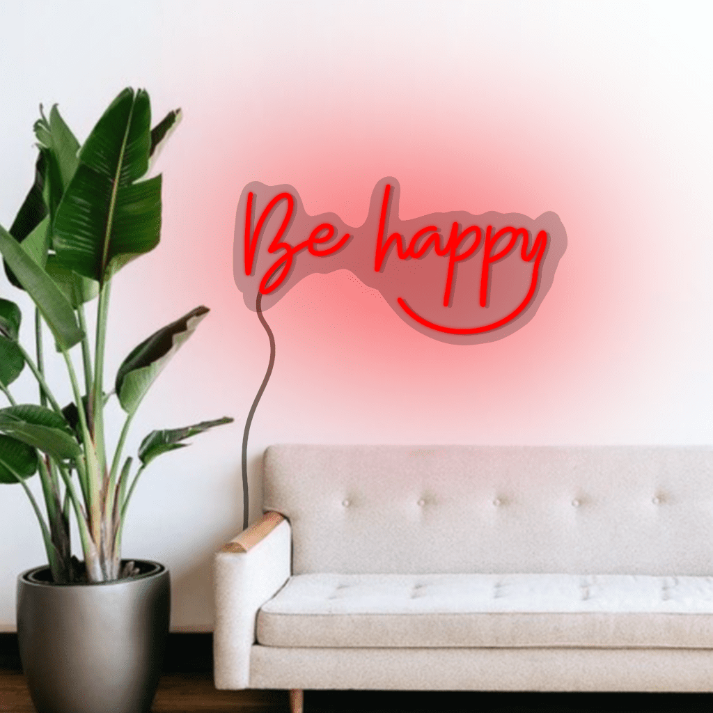 Be Happy Neon Sign