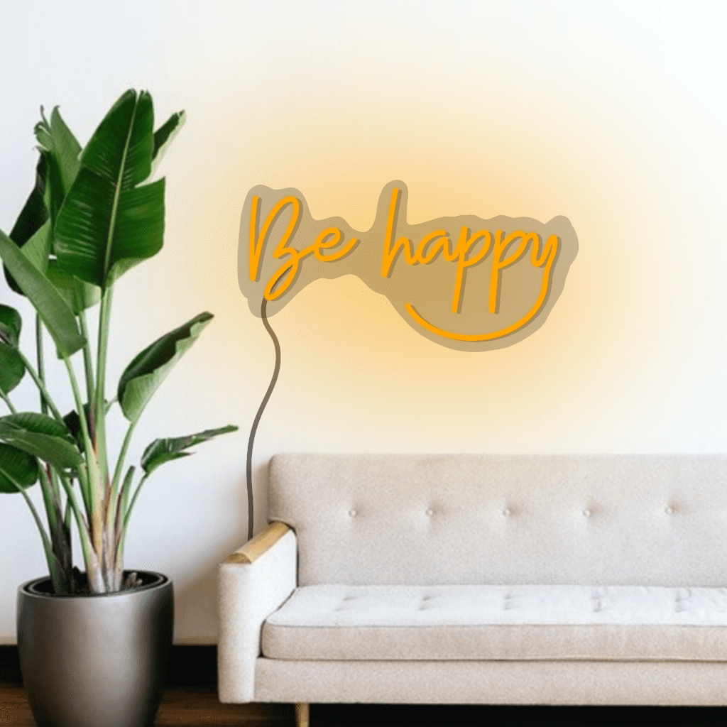 Be Happy Neon Sign