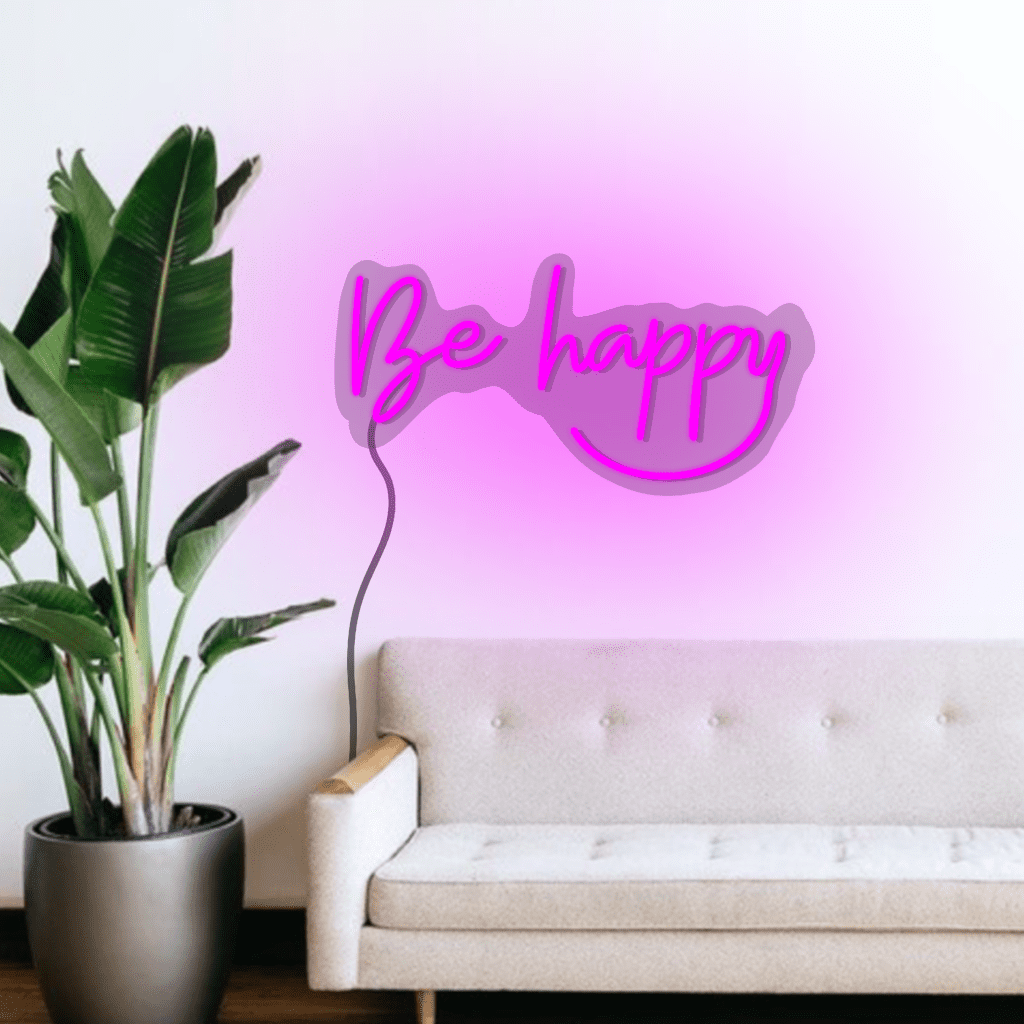 Be Happy Neon Sign