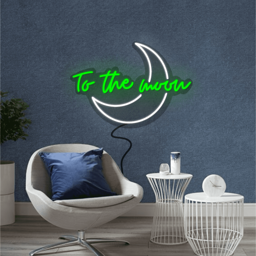 To The Moon Neon Sign