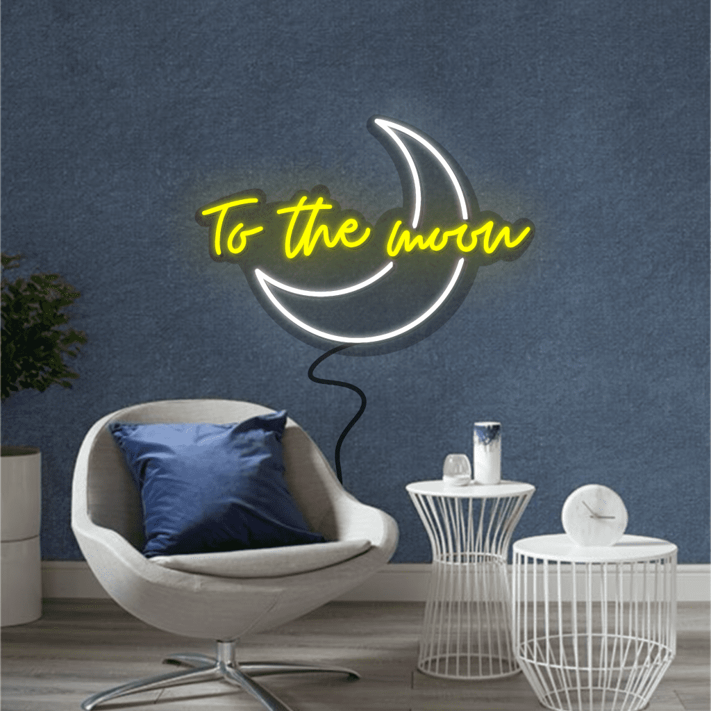 To The Moon Neon Sign