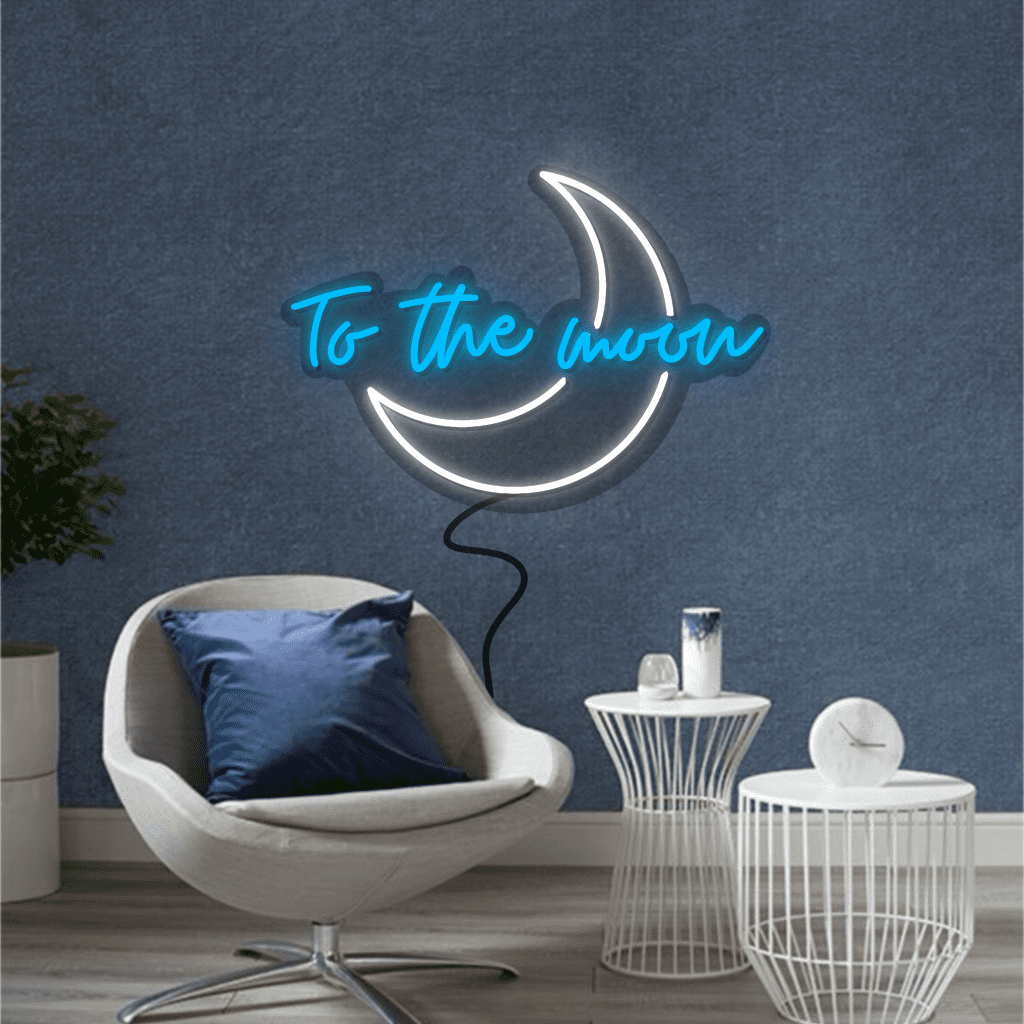 To The Moon Neon Sign