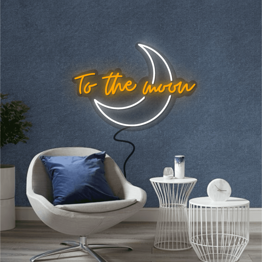 To The Moon Neon Sign