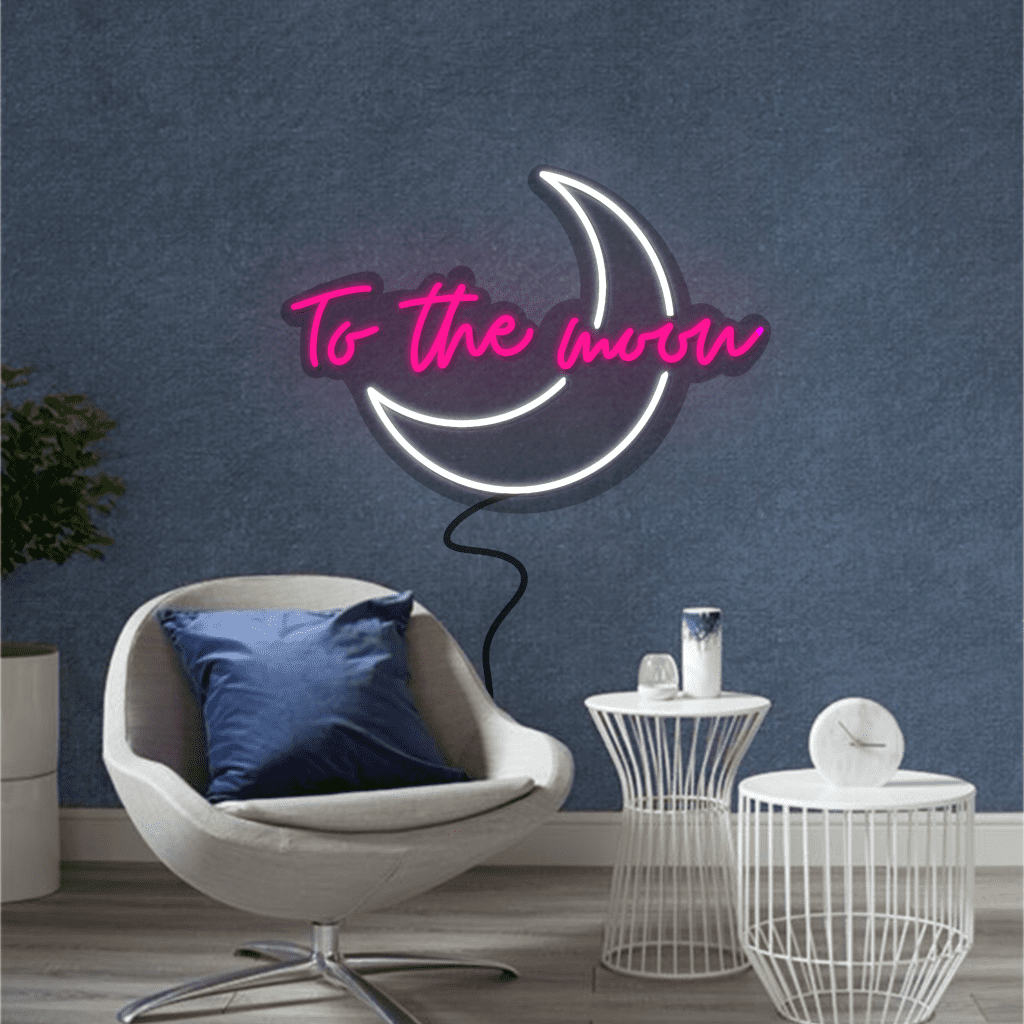 To The Moon Neon Sign