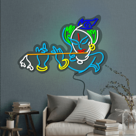 Jai Shri Krishna Neon Sign