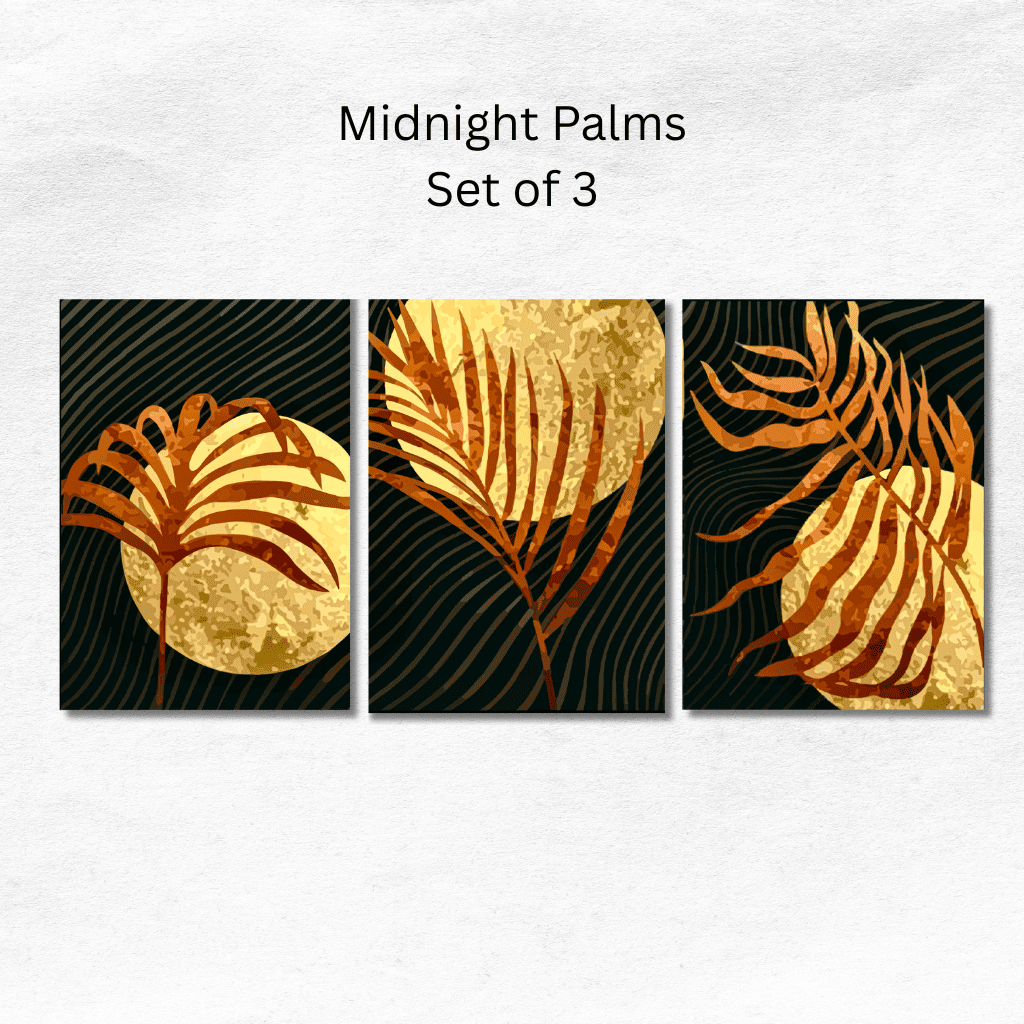 Midnight Palms - Set of 3