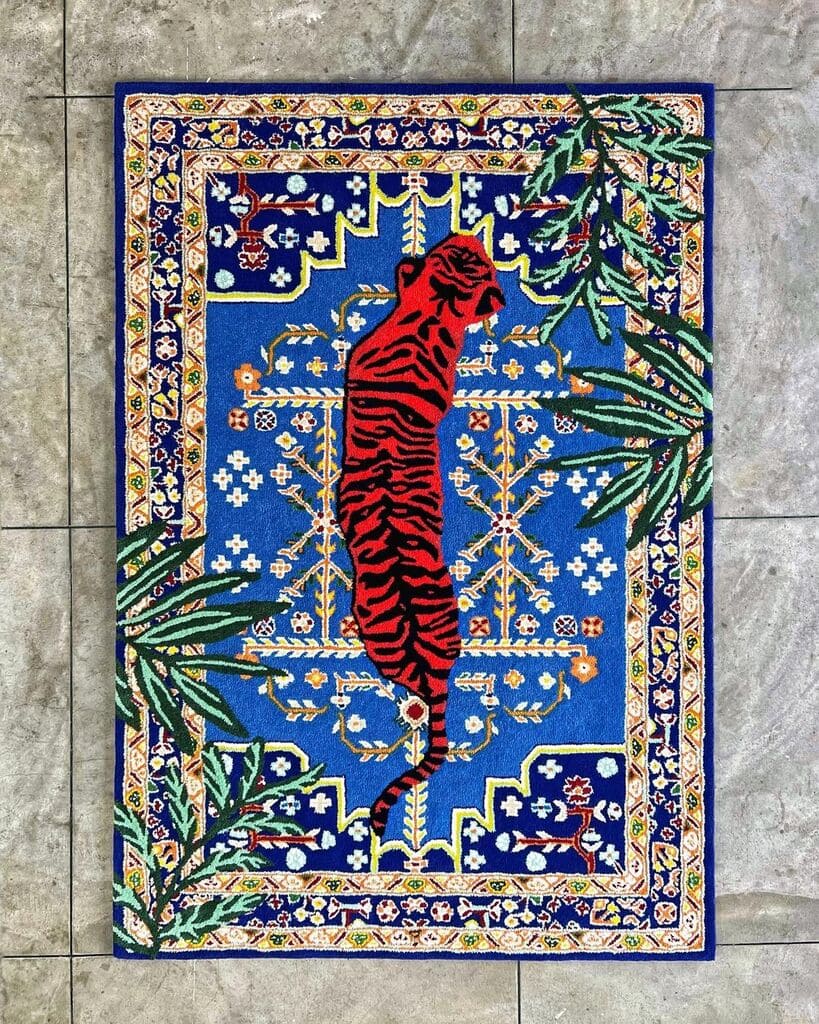 Red Tiger Handmade Rug