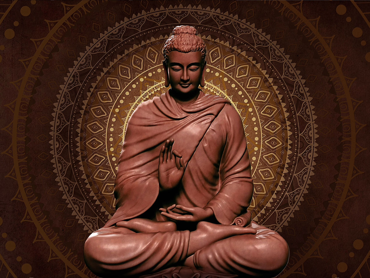Calm Buddha Wall Painting