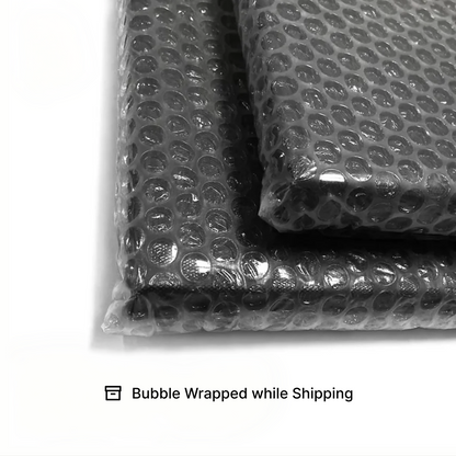 Packed with care: bubble wrap and a rigid box