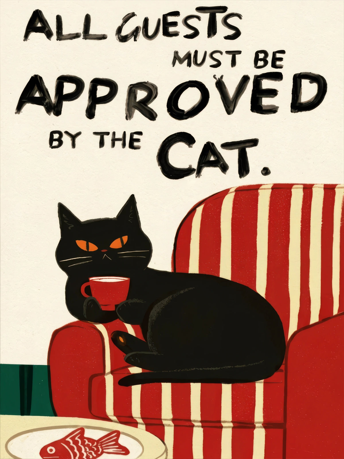Approved by the Cat – original artwork