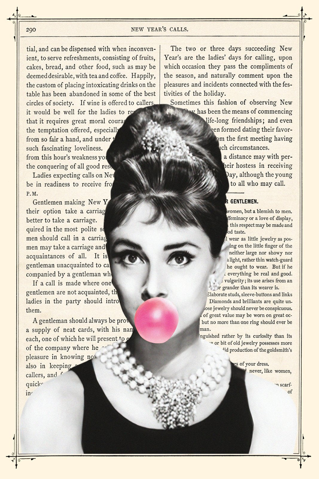 Audrey Hepburn - Pink Bubblegum