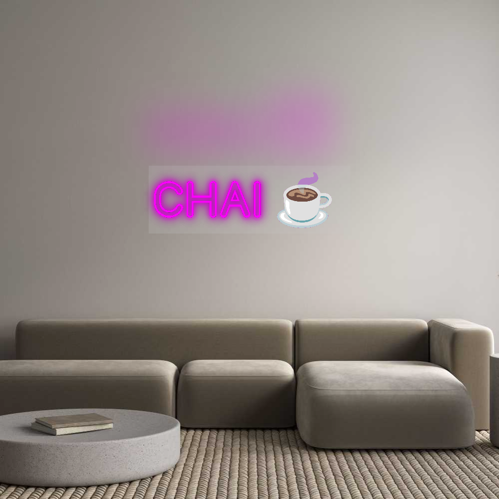 Custom Neon Sign: CHAI ☕