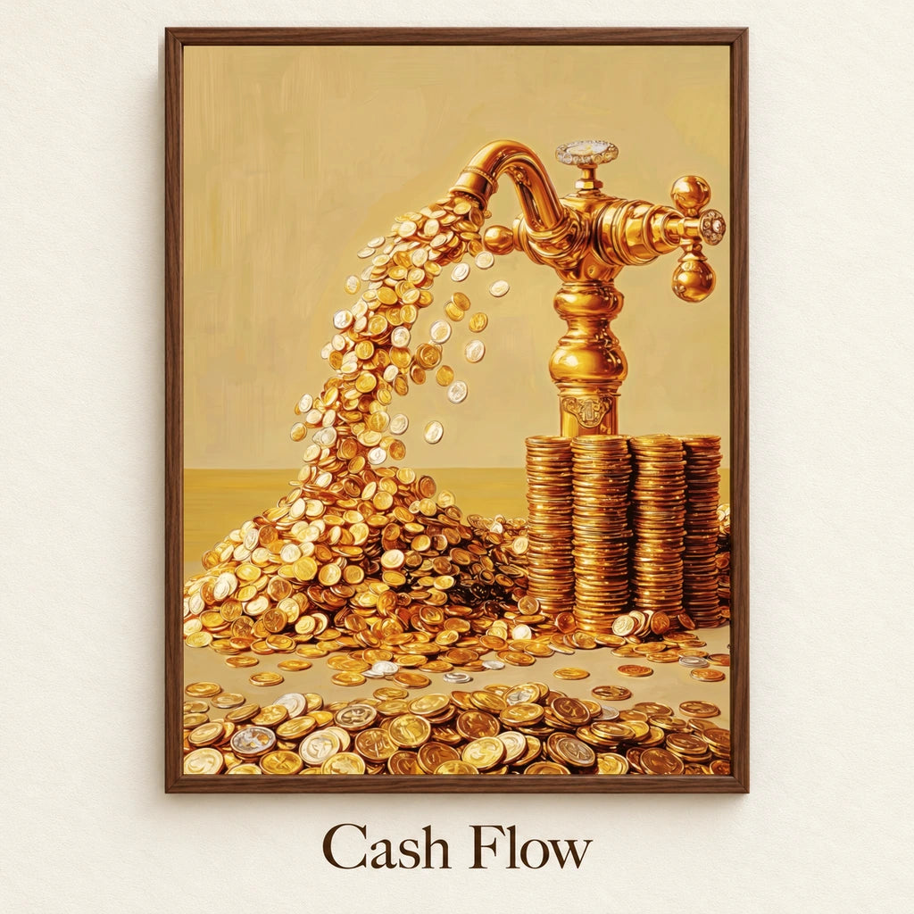Cash Flow Vastu canvas wall art framed product mockup