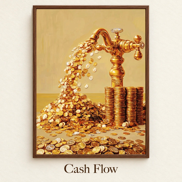 Cash Flow Vastu canvas wall art framed product mockup