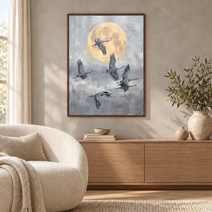 Cranes by Moonlight – interior lifestyle mockup