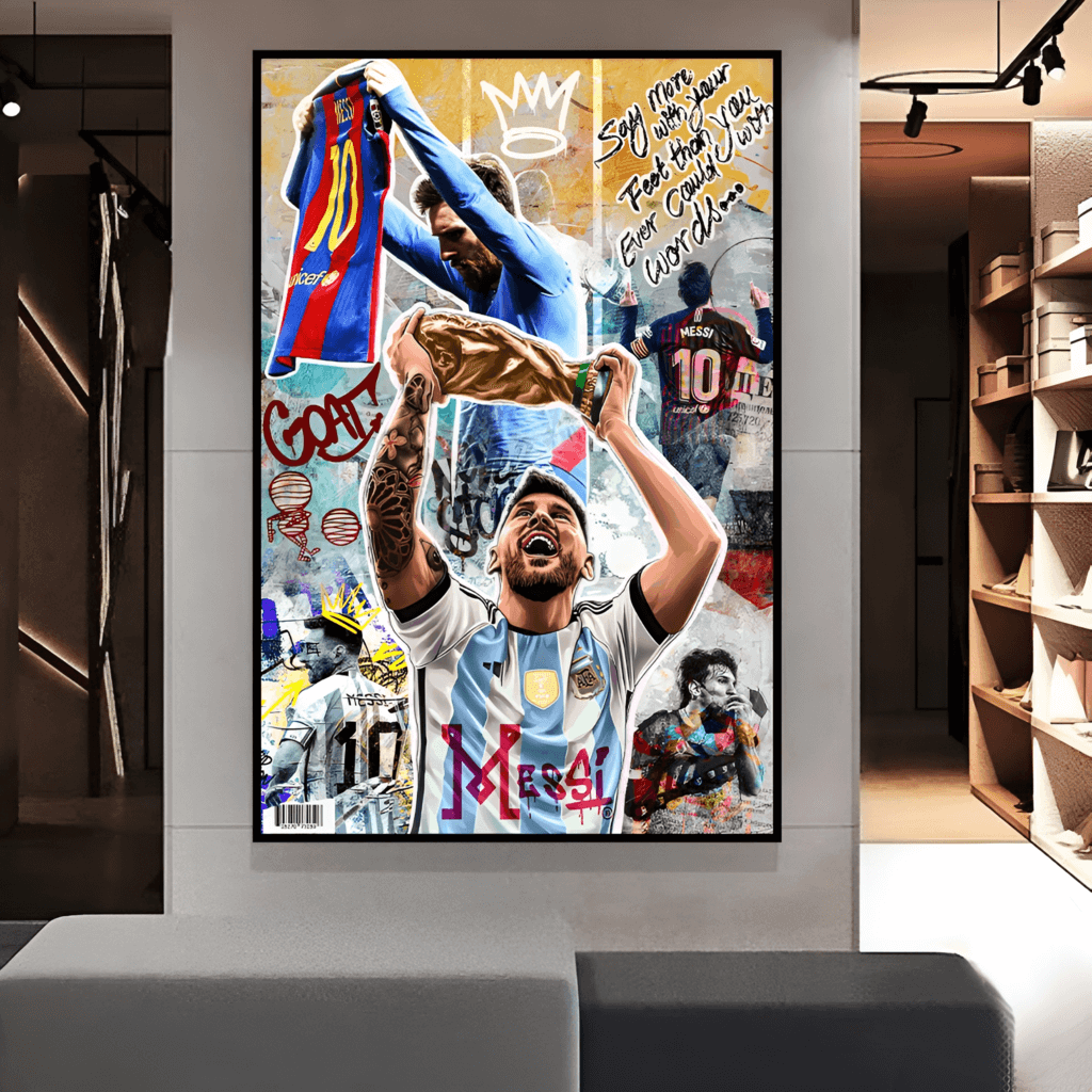 Messi Customize Picture Lionel Messi - World Champion Wall Artwork Online – Aesthesy