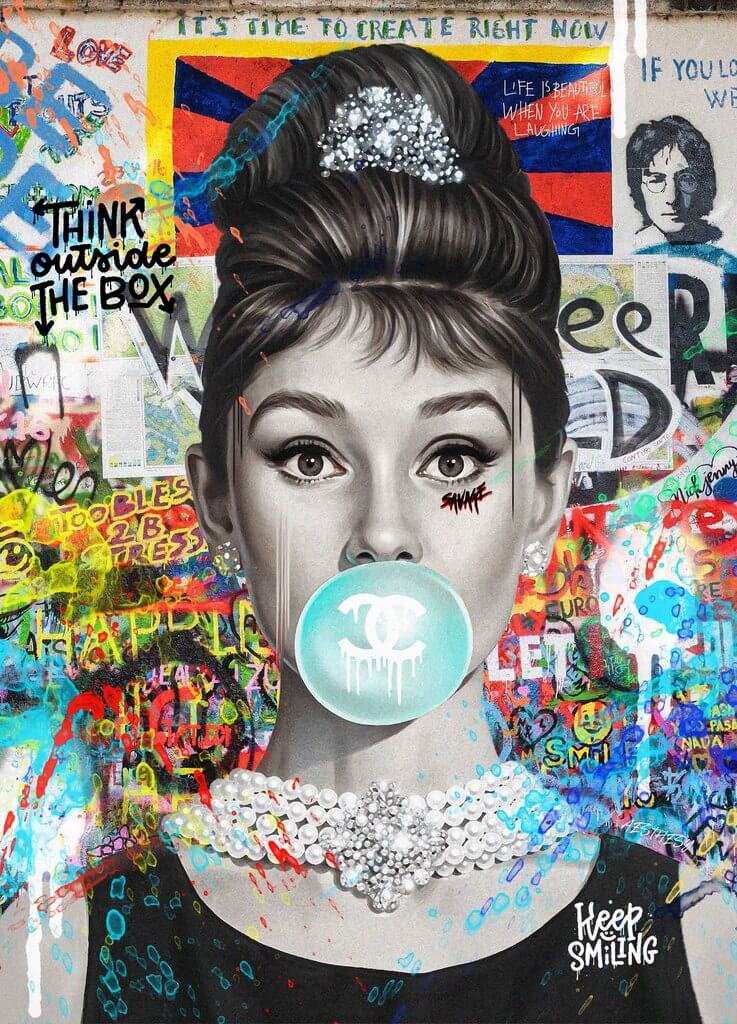 Audrey Hepburn Street Pop