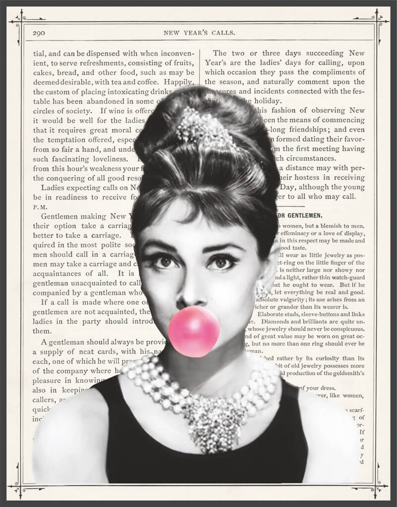 Audrey Hepburn - Pink Bubblegum