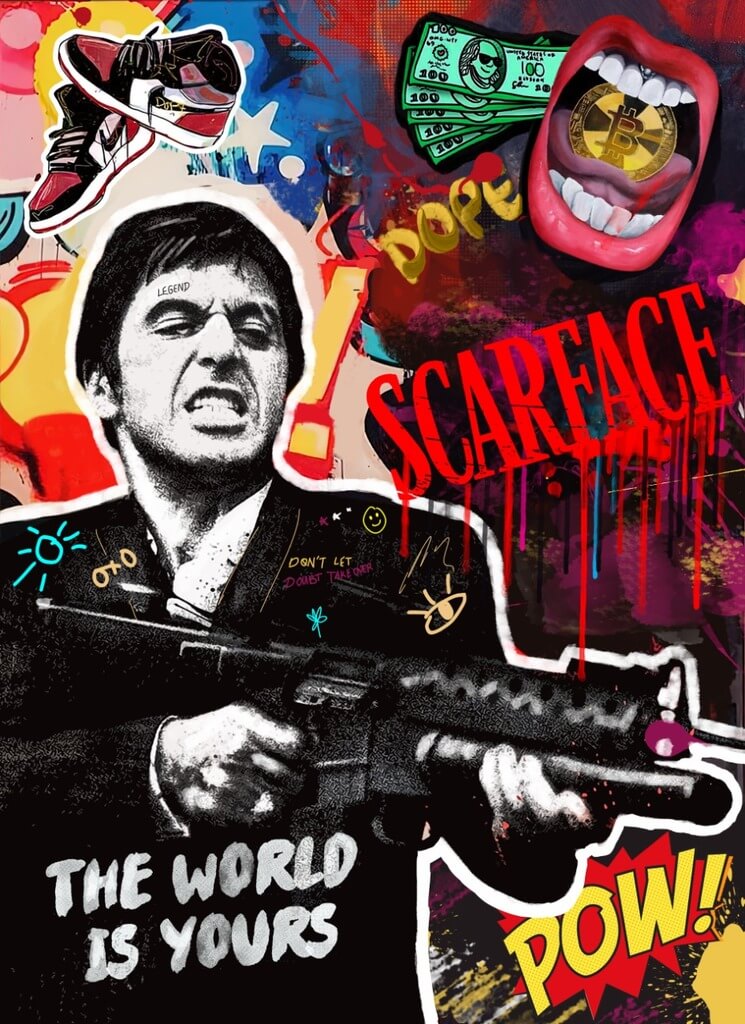 Buy Scarface The World Is Yours Canvas Wall Art Painting – Aesthesy