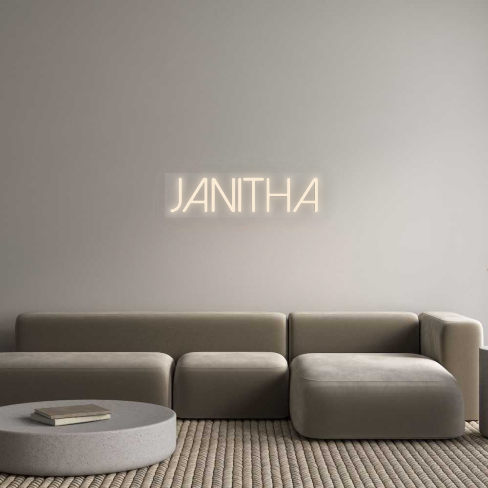 Custom Neon Sign: JANITHA