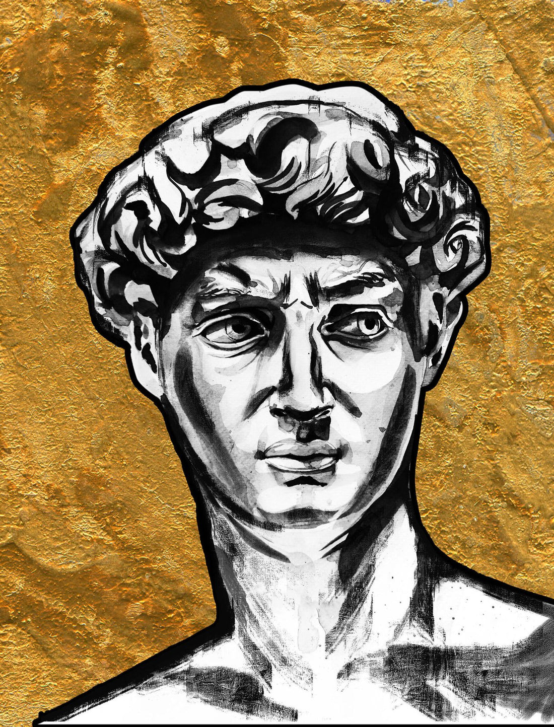 David of Michelangelo - Gold and Tough