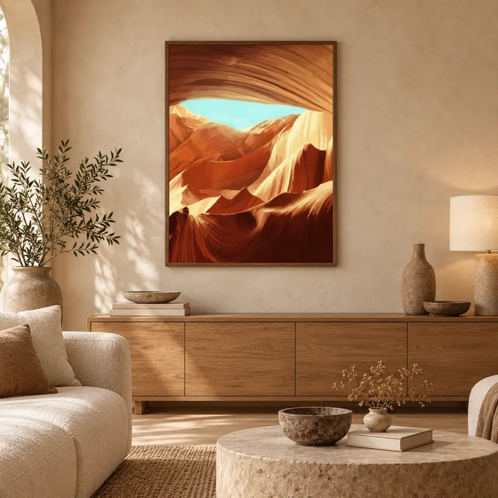 Desert Window Vastu canvas wall art in an interior