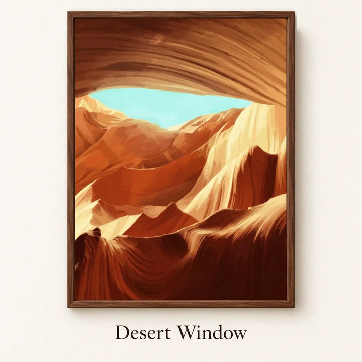 Desert Window framed canvas artwork