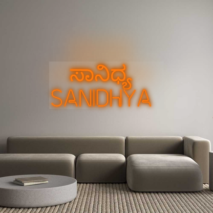 Custom Neon Sign: ಸಾನಿಧ್ಯ 
San...