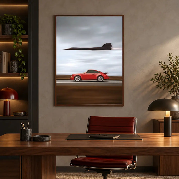 Full Throttle Vastu canvas wall art in a contemporary interior