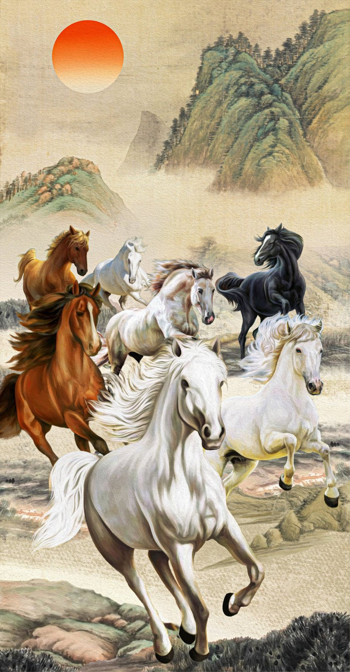 Harmony at Dusk - Seven Horses Artwork
