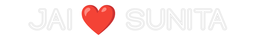 Custom Neon Sign: JAI ❤️ SUNITA
